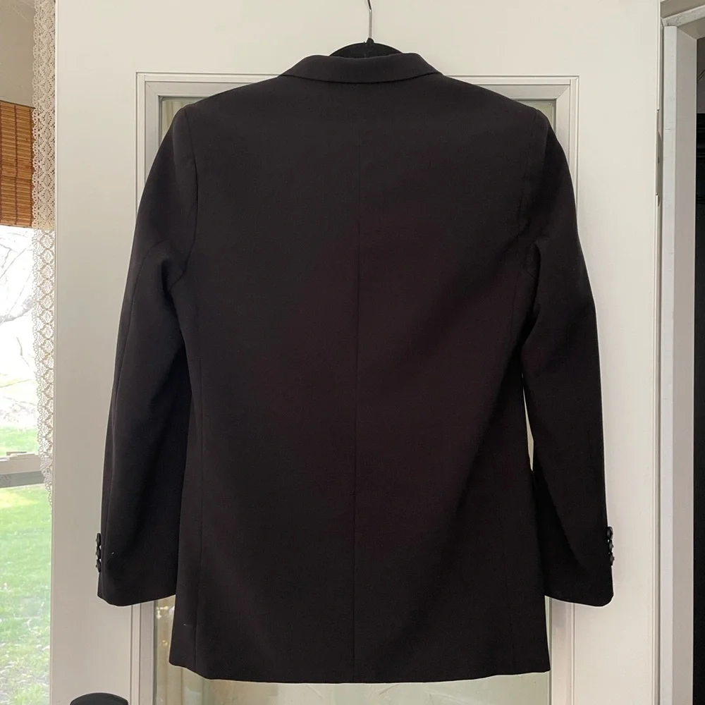 Chaps Boys 18R Black Blazer Suit Jacket Classic 2 Button Dress Wedding Coat